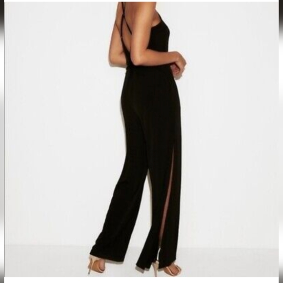 Express wide leg black jumpsuit - Picture 3 of 5